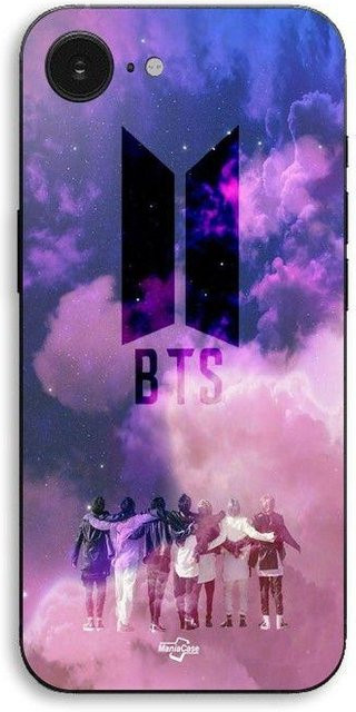 MANIACASE Handyhülle für iPhone 17e mit BTS Musikgruppe Kpop Logo in Schwarz - Bild 1