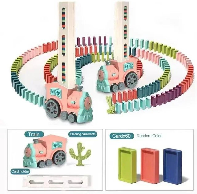 Yiran toy Domino-Zug, Automatisches elektrisches Verlegeauto, ab 4 Jahren - Bild 1