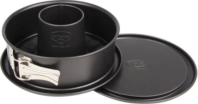 Dr. Oetker Springform Tradition mit Flach- und Rohrboden, Schwarz, Durchmesser: 18 cm - Bild 1