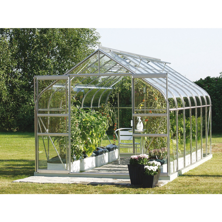 Vitavia Gewächshaus Diana 11500 mit Glockendach und Doppelschiebetür, silber, 11,5 m² - Bild 2