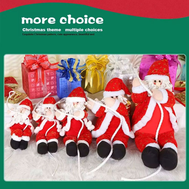 Roter Weihnachtsmann als hängendes Plüsch-Hängeornament aus Textil für deine Weihnachtsdekoration - Bild 3