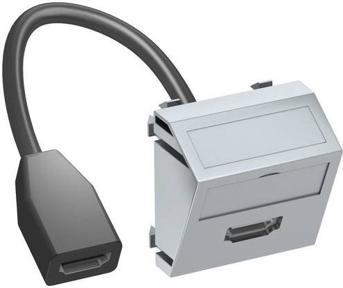OBO Bettermann Abdeckung Multimediaträger in Silber aus Aluminium B/H/T: 45 x 45 x 26 mm - Bild 1