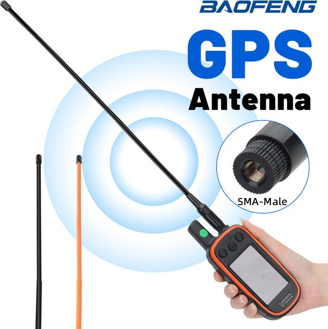 Garmin GPS 771 Langstrecken-Peitschenantenne mit SMA-Stecker in Schwarz, Länge: 38 cm, kompatibel mit Garmin GPS Alpha 100 200 und Astro 220 320 430 - Bild 1