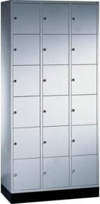 C+P Schließfachschrank Intro mit 18 Fächern, Farbe Lichtgrau, H x B x T: 195 x 92 x 50 cm - Bild 1