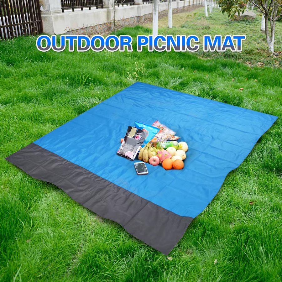TOMSHOO Wasserdichte Picknickmatte für Strand und Camping, Blau, B/T: 210 x 140 cm - Bild 2