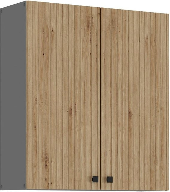 AVA Artisan Hängeschrank mit Lamellenoptik für deine Küchenzeile, Breite: 80 cm - Bild 1