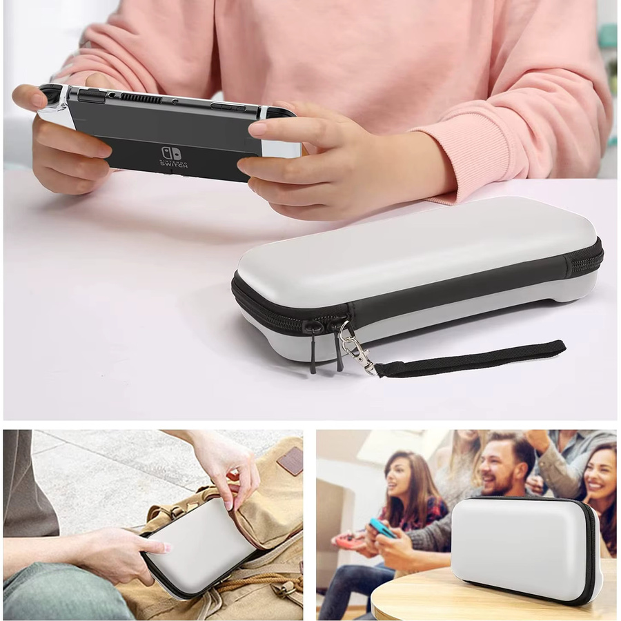 Schutzhülle und Aufbewahrungstasche für Nintendo Switch und Nintendo Switch OLED in Weiß - Bild 2