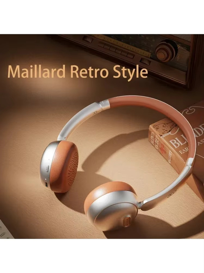 Acer OHW111 Bluetooth-Kopfhörer im Retro-Stil, kabellose Over-Ear Headset in Braun mit HIFI Stereo Sound und 70 Stunden Spielzeit - Bild 7