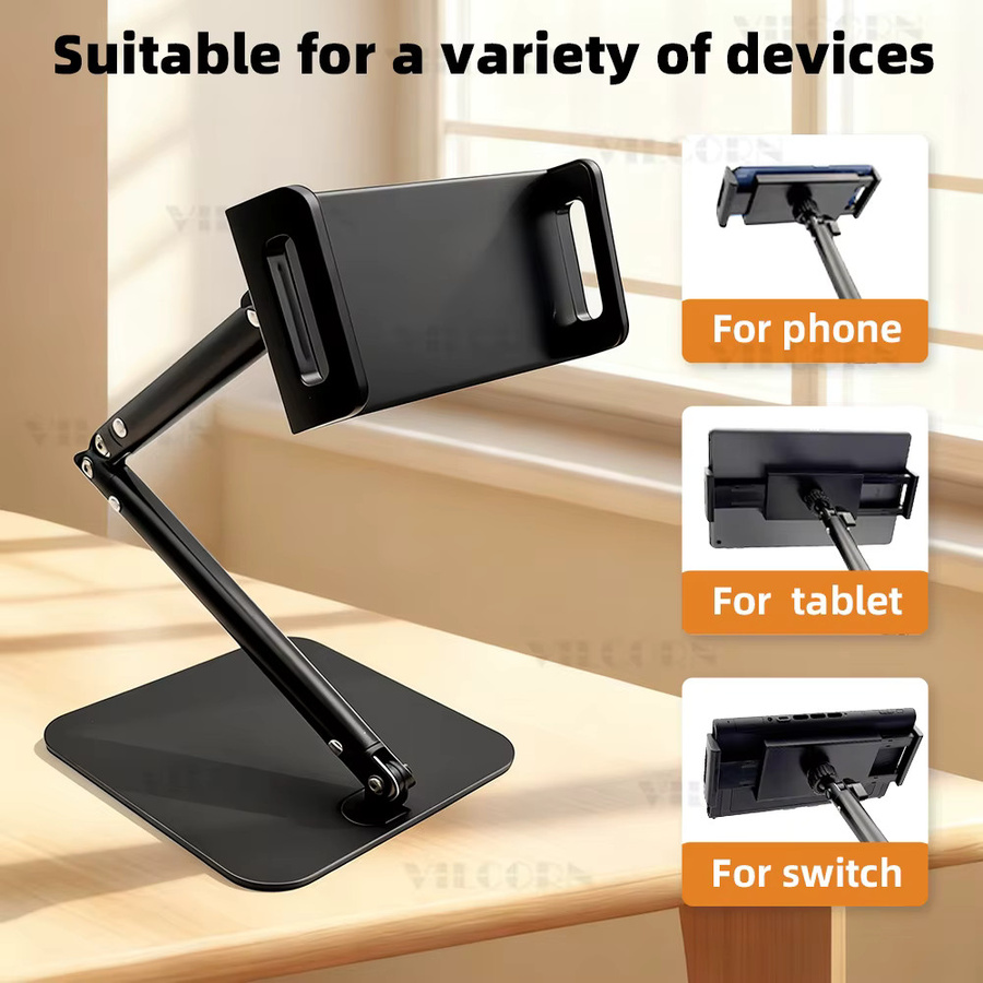 VILCORN Verstellbarer Desktop-Ständerhalter für Nintendo Switch OLED, Switch 2 und NS Lite in Schwarz - Bild 2