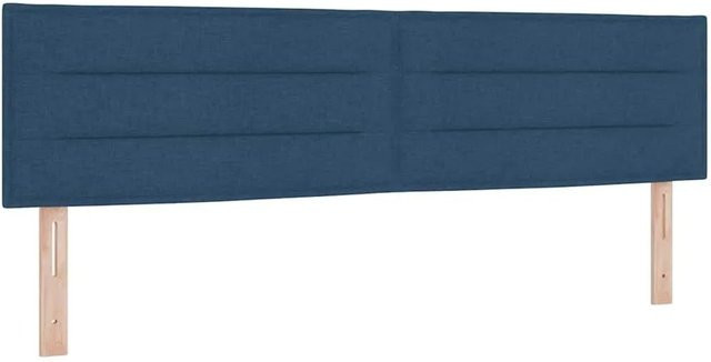 vidaXL Kopfteil für das Bett in Blau, gepolstertes Stoff-Design, Breite: 180 cm - Bild 1
