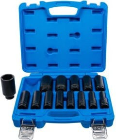 BGS Kraft-Steckschlüssel-Einsatz-Satz 14-tlg. aus Chrom-Molybdänstahl mit 1/2 Zoll Antrieb und Sechskant SW 10 - 32 mm - Bild 1