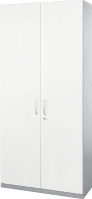 Schäfer Shop Genius TETRIS SOLID Flügeltürenschrank aus Stahl, 5 Fächer, Farbe: weiß/weißalu, Breite: 120 cm - Bild 1