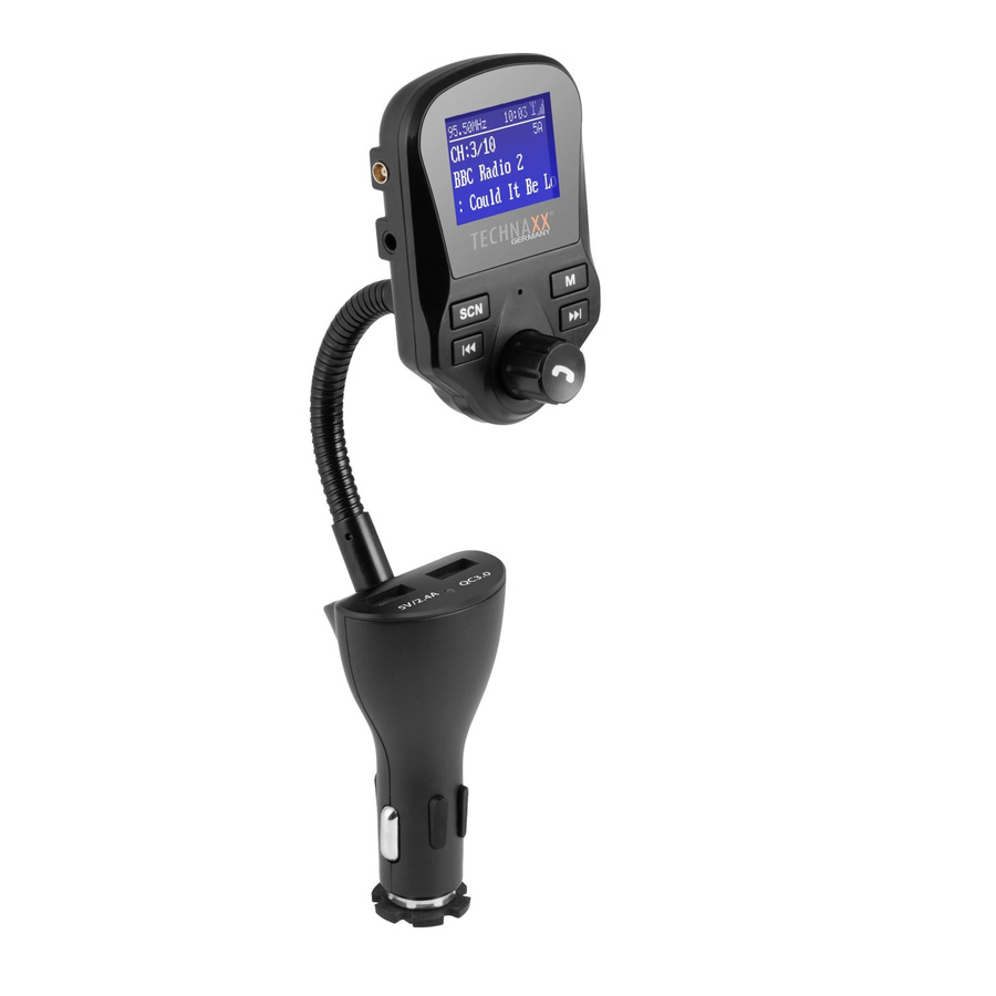 Technaxx FM DAB+ Transmitter FMT1500BT mit Bluetooth und USB in Schwarz - Bild 2