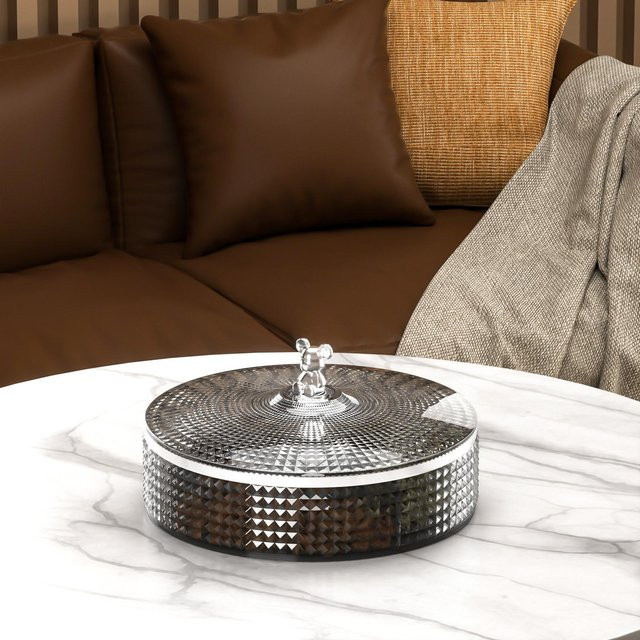 Yiran Furniture Süßigkeitenteller Kleiner Bär Aufbewahrungsbox für Snacks und Trockenfrüchte in Transparent oder Grau - Bild 1