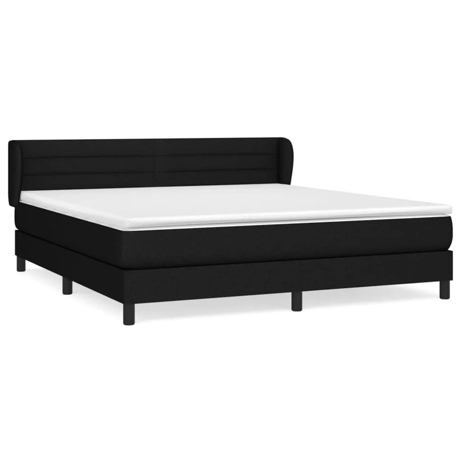 vidaXL Boxspringbett mit Matratze Hybrid-Design in Schwarz, B/T/H: 160 x 200 x 163 cm - Bild 2