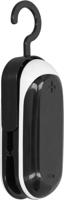 CosyHome Mini Beutelversiegler 2 in 1 mit Cutter und Pressfunktion, tragbarer Handheld-Vakuumierer für Chipstüten, Schwarz - Bild 1