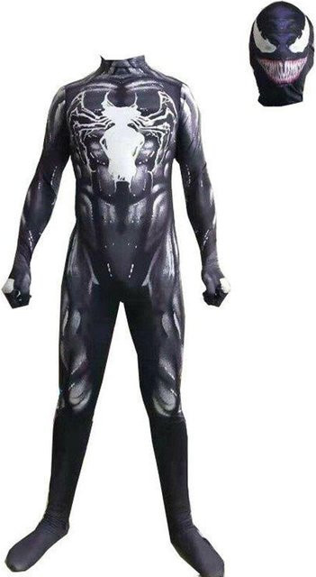 Venom Spider-man Cosplay Kostüm Jumpsuit, Grau, Kinder und Erwachsene - Bild 1