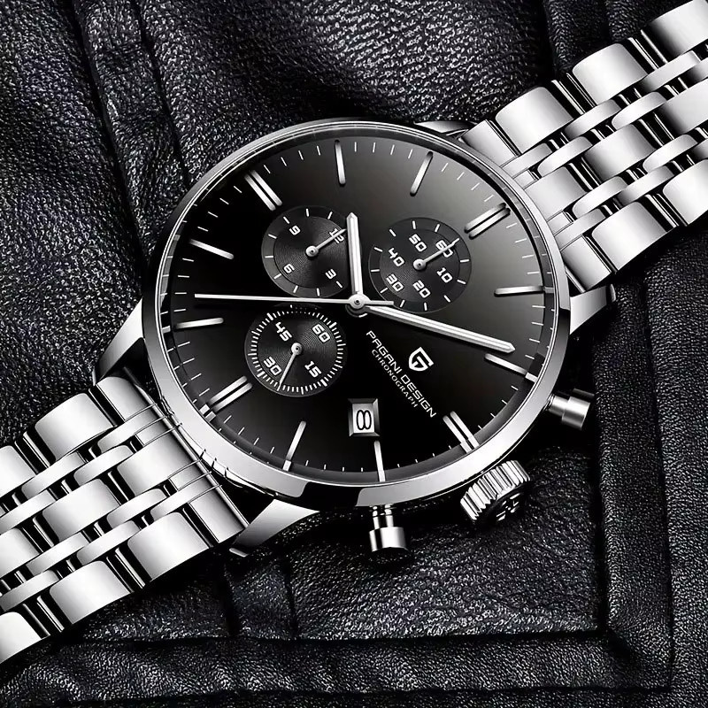 PAGANI DESIGN Chronograph Armbanduhr, Quarz, Edelstahl, Herren - Bild 3