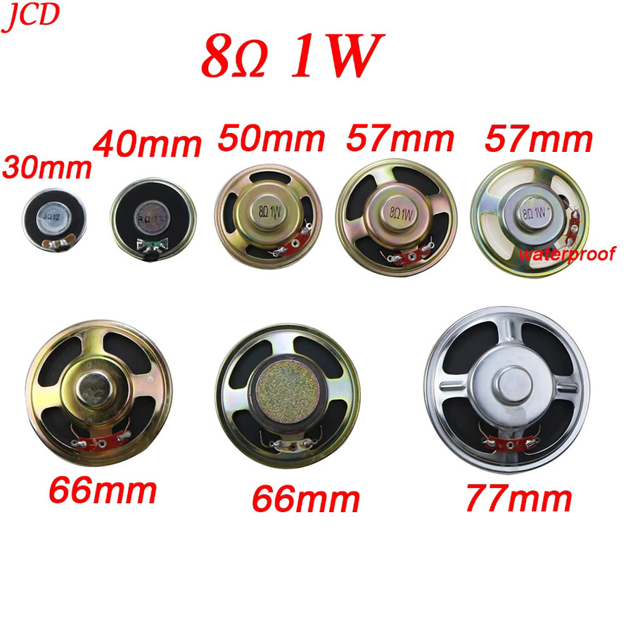 JCD Mini-Lautsprecher Set, 2 Stück, ultra dünn, 8 Ohm, 1 Watt, Durchmesser: 30 mm bis 77 mm - Bild 2