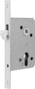 BKS Schiebetür-Einsteckschloss mit Vierkant 20/55/60/8mm in Silber mit Stulplattierung 205mm - Bild 1