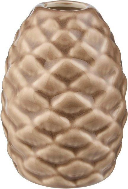 Mömax Kerzenhalter Pinecone Braun aus Keramik für Tealights Ø: 7 cm - Bild 1