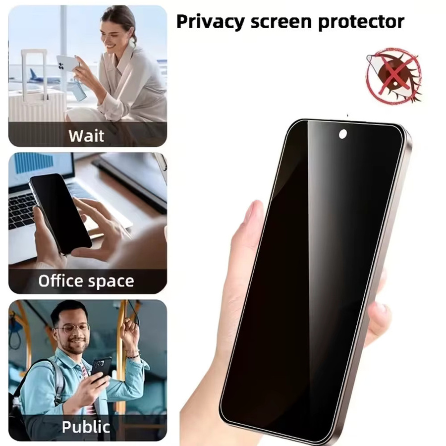 3 Stück Sichtschutz-Displayschutzfolien aus gehärtetem Glas für Xiaomi Redmi Note 14 13 Pro 15C Note 12 Pro Note 11 10 11 Pro 12 9s 8 7 13c transparent - Bild 3