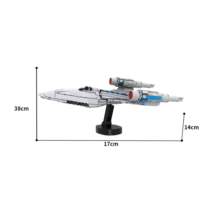 GOBRICKS Star Trek USS Protostar Raumschiff Modellbausteine in Weiß - Bild 2