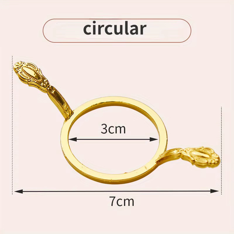 2er-Set Metall Wachssiegelform in Kreisform mit Hardware-Muster in Gold zum Stanzen und Gestalten von Wachssiegeln - Bild 2