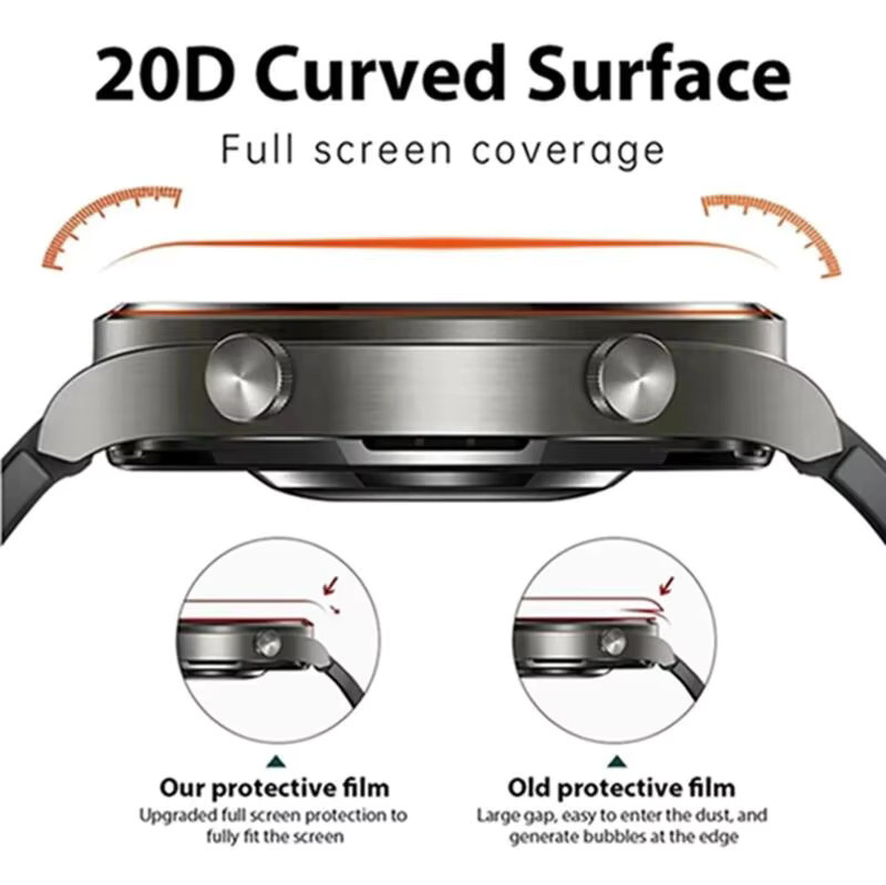 Nothing CMF Watch Pro 3/2 Screen Protector, Hydrogel Film, Silikon, transparent - Bild 3