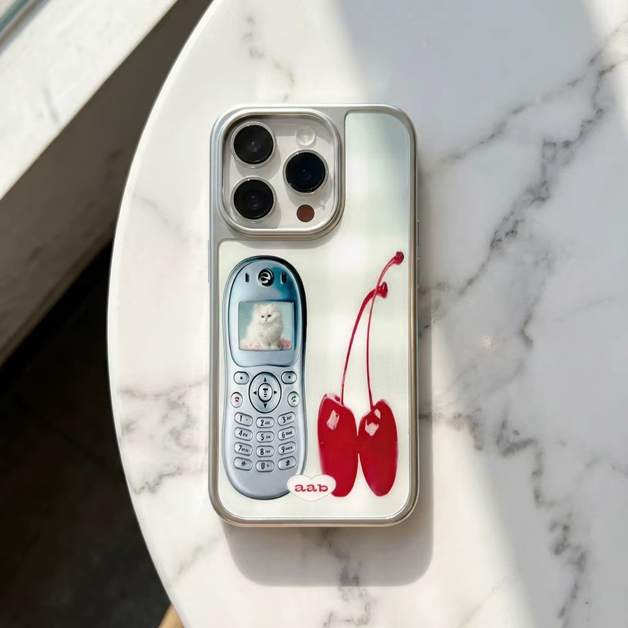 DecoPhone Millennium Call Y2K Handyhülle in Schwarz, stoßfest mit Rand für iPhone 17, 16, 15 und 14 Pro Max - Bild 2