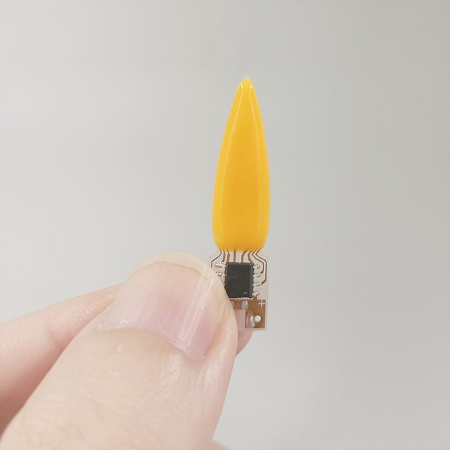 OCONA LED-Docht für DIY-LED-Kerzen mit Flacker-Effekt und Dauerlicht, 1800K warmweiß, Batteriebetrieb, Orange - Bild 1