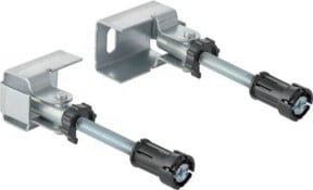 Geberit Duofix Wandanker-Set Eck für Einzelmontage aus verzinktem Stahl in Silber, 2 Stück - Bild 1