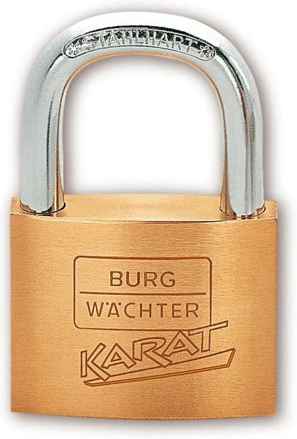 Burg Wächter Zylinder-Vorhängeschloss Karat 217 30/6 SB in Messing - Bild 1