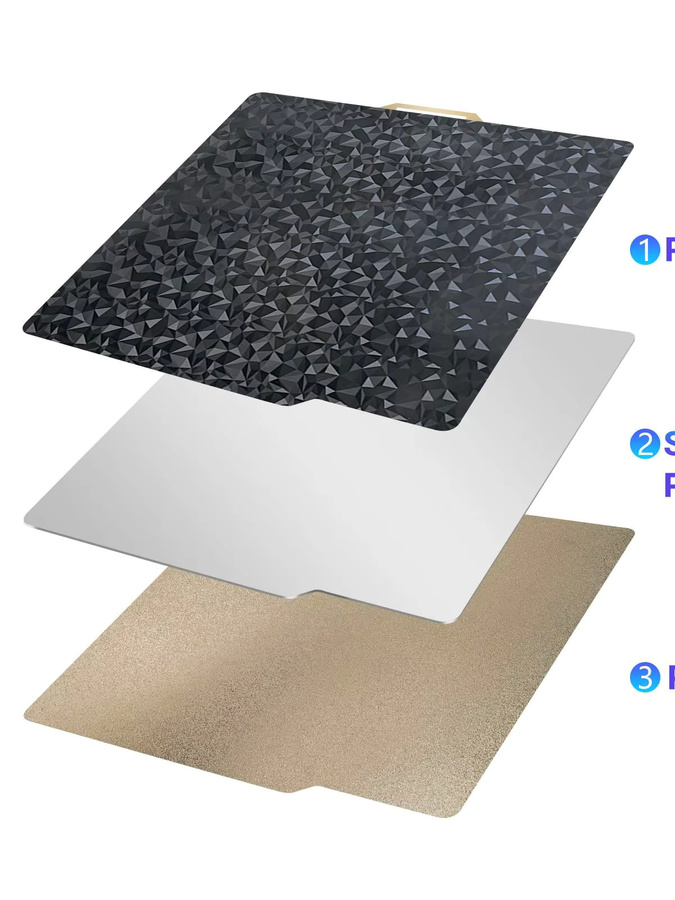 Bambulab PEI-Strukturierte Federstahl-Bauplatte für A1, P1S und X1C Druckbetten, B/T: 257 x 257 mm - Bild 4