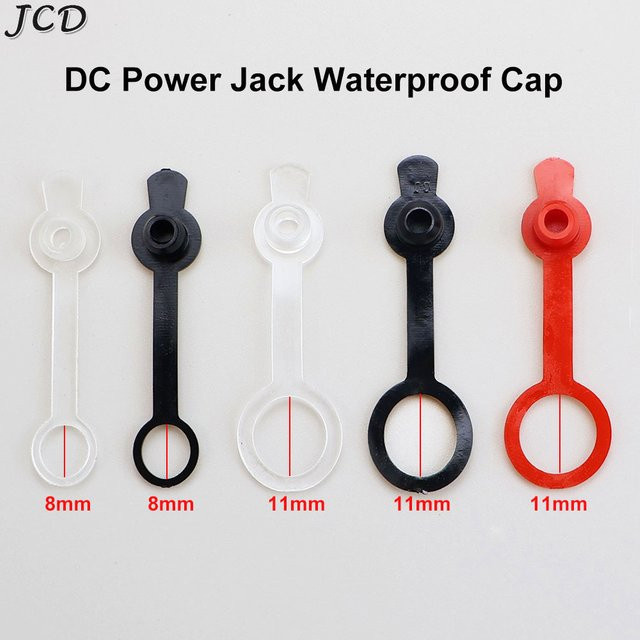 JCD DC-Steckdose mit wasserdichter und staubdichter Kappe, 5,5 x 2,1 mm und 5,5 x 2,5 mm Buchse - Bild 1