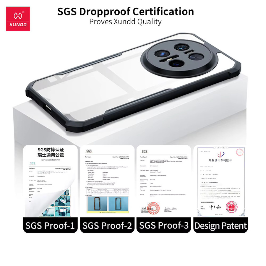 Xundd Schutzhülle für Huawei Mate 70 und Huawei Mate 70 Pro Plus, stoßfeste Airbag-Schale mit magnetischer Standfunktion, transparent/schwarz - Bild 5