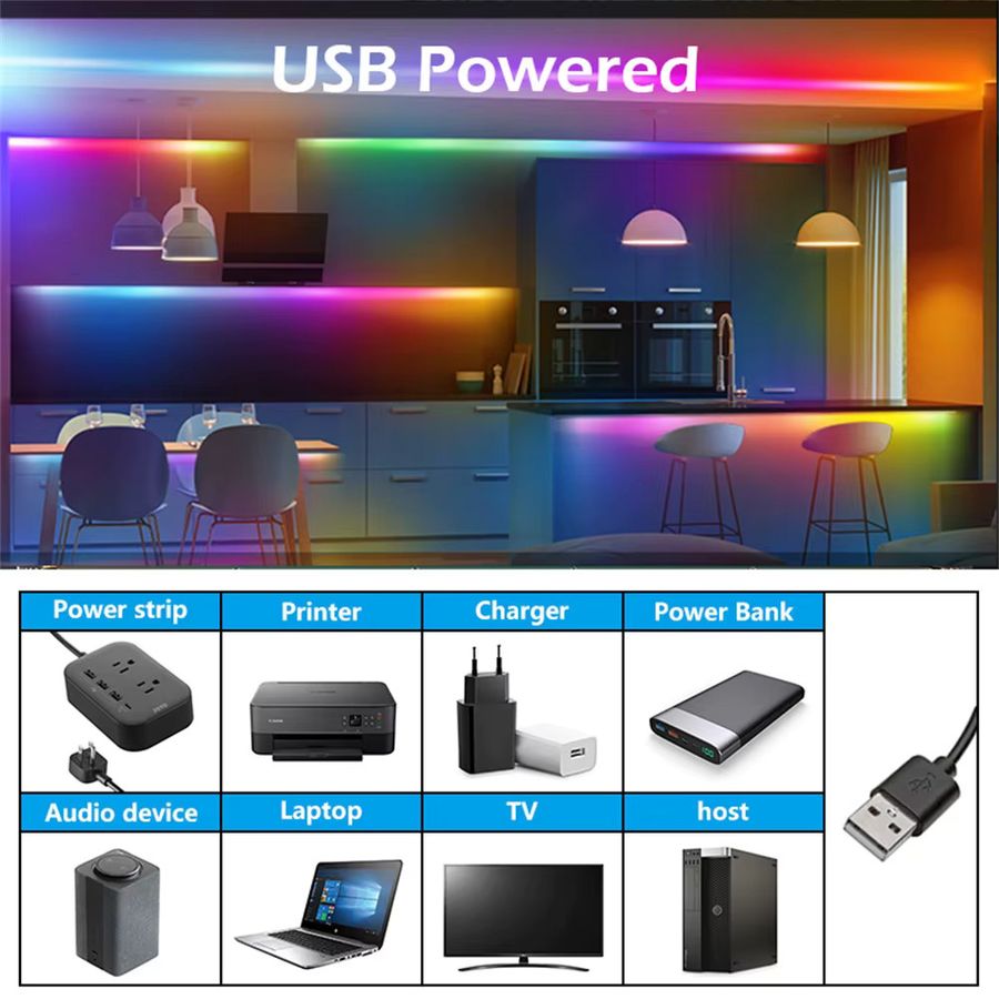 Acosh Neon RGBIC Dreamcolor LED Lichtstreifen mit Musiksynchronisierung und Bluetooth via USB 5V - Bild 4