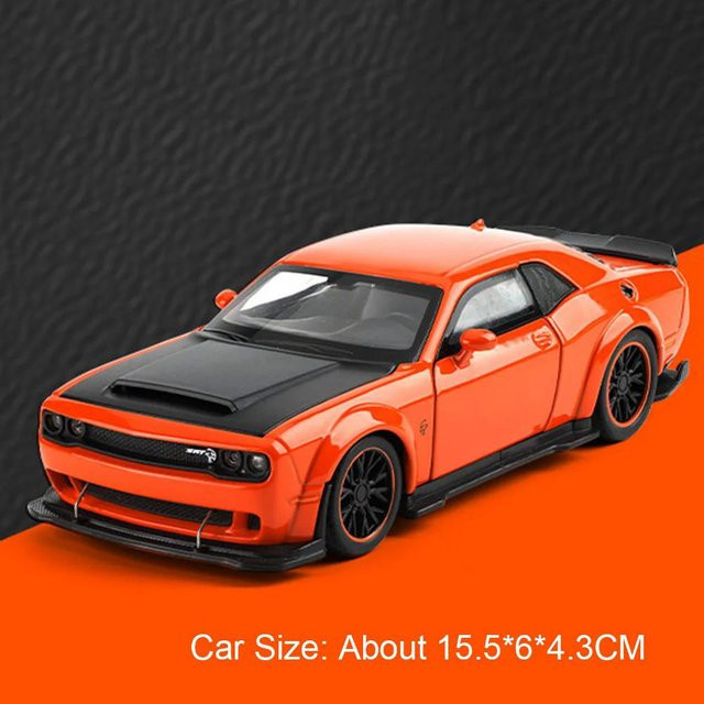 Linyi toy car Challenger Srt Hellcat, Spielzeugmodell, 1:32, Metall, mit Licht und Sound, ab 14 Jahre - Bild 1