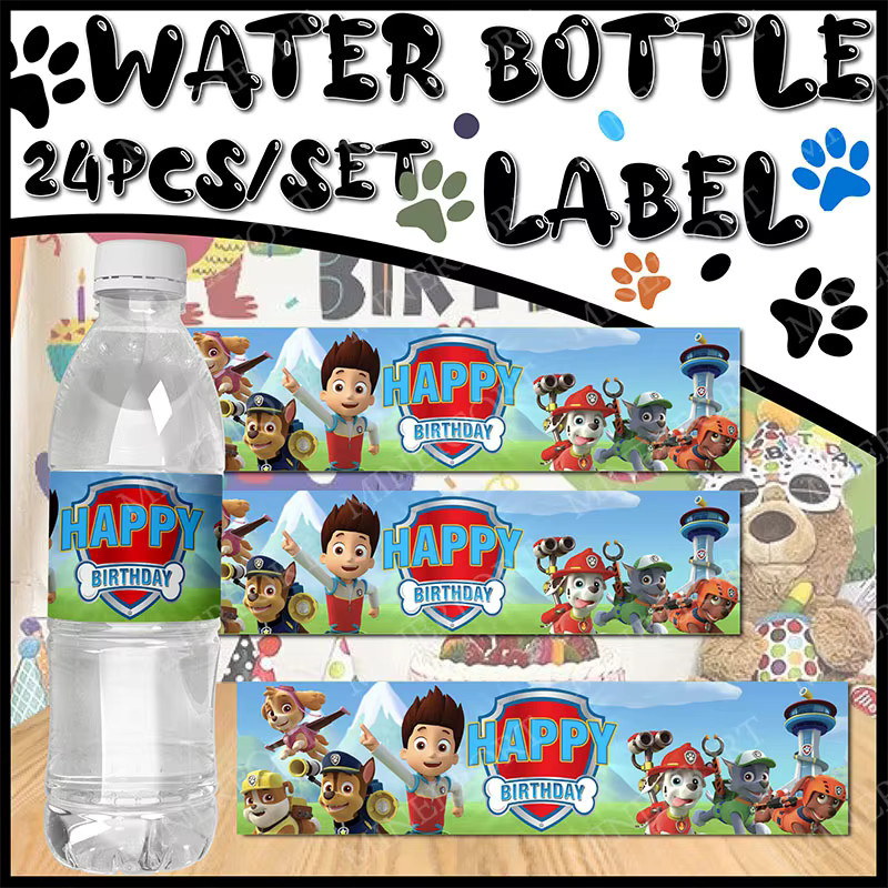 Paw Patrol Aufkleber mit Cartoon-Hundemotiven in Mehrfarbig für Wasserflaschen und Trinkbecher - Bild 3