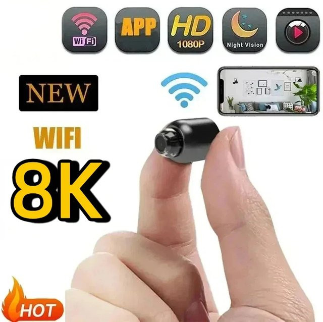 X5 8K HD WLAN Überwachungskamera mit Nachtsicht, Bewegungserkennung und Audio-Video-Funktion in Schwarz - Bild 1
