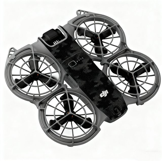 DJI NEO 2 Körper- und Batterieaufkleber in Schwarz, PVC-Hautschutzfolie für deine Drohne - Bild 1