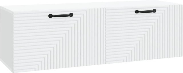 vidaXL Wandmontierter TV-Schrank Weiß aus Holzwerkstoff, B/H/T: 98 x 31 x 30 cm - Bild 1