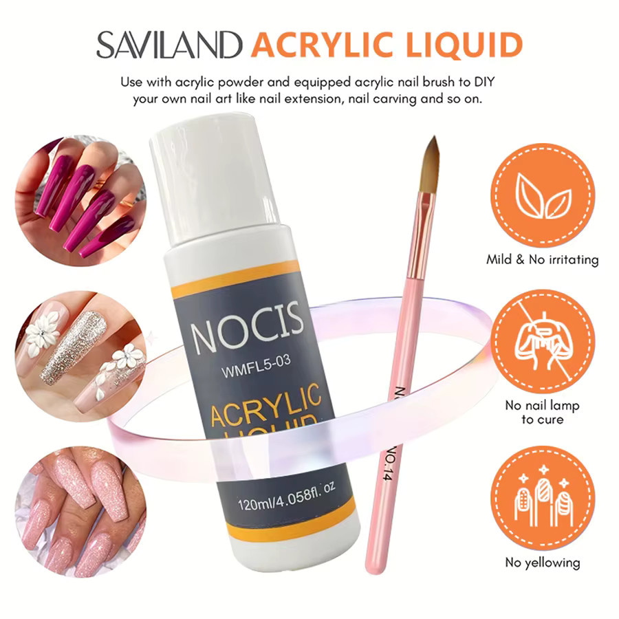 NOCIS Acryl Nagel Kit, Puder und Monomer, Unisex - Bild 2