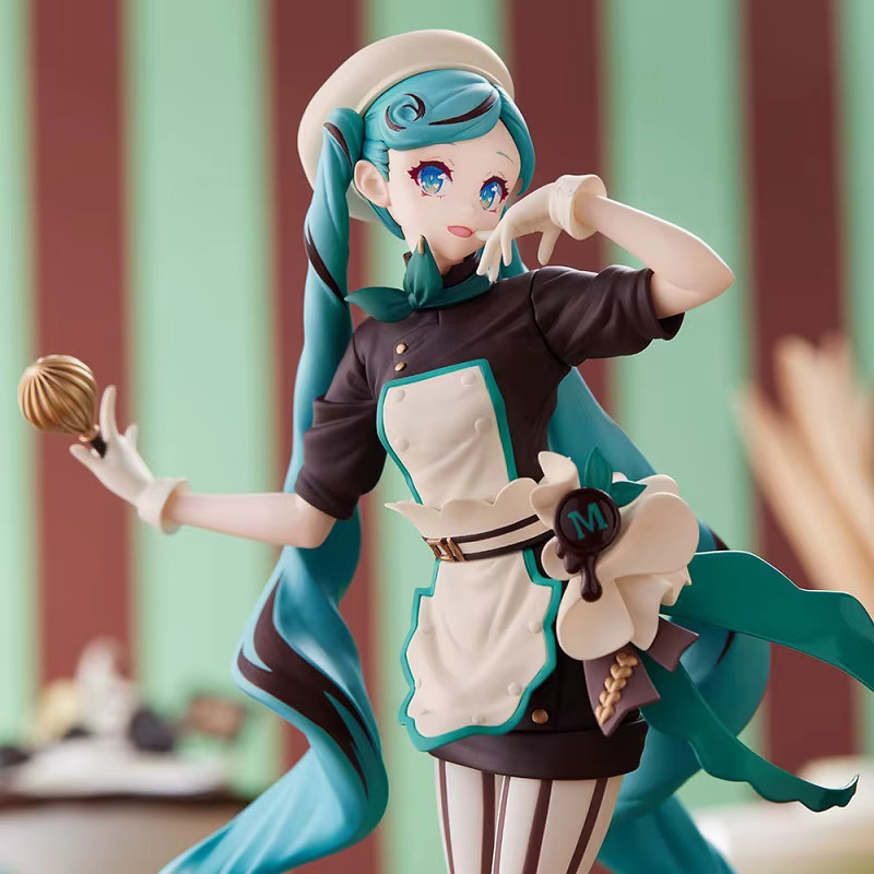 Bandai Hatsune Miku Dark Chocolate Bitter Pastry Chef Melty Cheerleading Anime Action Figure, Einzelfigur - Bild 2