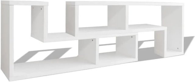 vidaXL Fernsehschrank L-förmig in Weiß, moderner TV-Unterschrank mit Medienfächern aus MDF und Holz, B: 470 cm, T: 400 cm, H: 56,4 cm - Bild 1