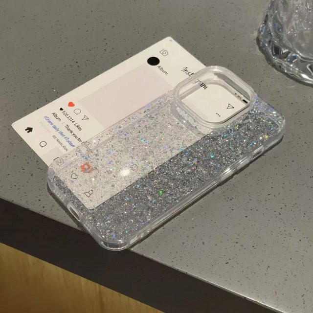 RPKKS Luxuriöse Bling-Glitzer-Pailletten-Handyhülle für iPhone 17, 16, 15, 14, 13, 12, 11 Pro Max mit stoßfester harter Rückseite - Bild 1