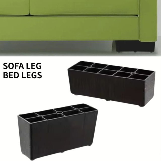 HACTIVOL 4er-Set Möbelbeine aus Kunststoff in Schwarz Matt für Sofa, Bett und TV-Ständer - Bild 1