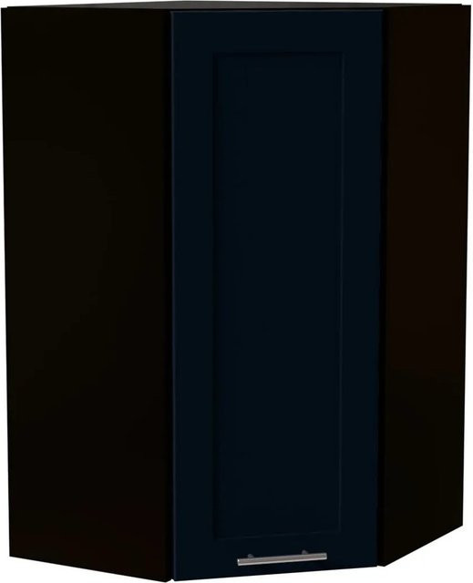 Feldmann-Wohnen Hängeschrank Oslo W4/10/60 in Schwarz und Indigo Matt mit Soft-Close-Türen, B/T/H: 60 x 60 x 96 cm - Bild 1