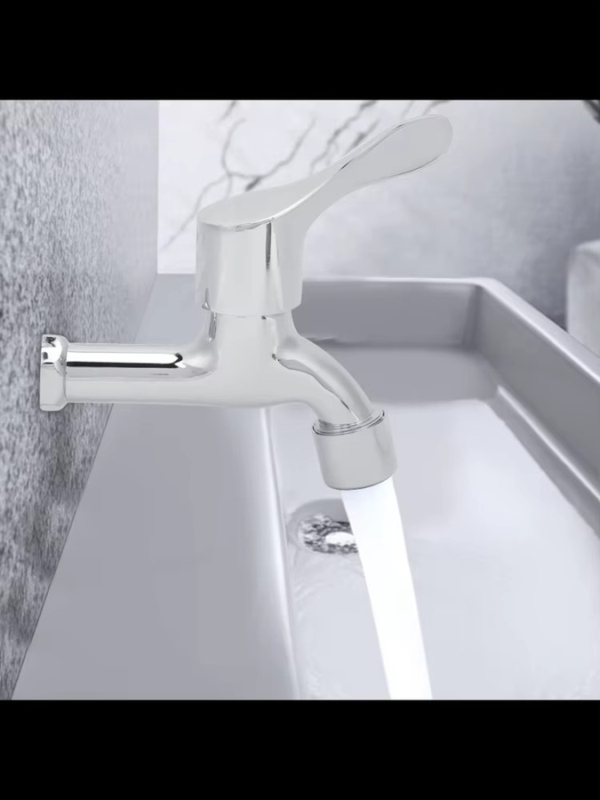 Schöner Wohnen Badezimmer-Wasserhahn aus Zinklegierung und Messing, verchromt in Silber, G1/2 Zoll für Badezimmer und Küche - Bild 3