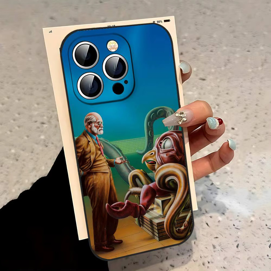 Handyhülle Sigmund Psychoanalysis Freud für iPhone 17, 16, 15, 14, 13, 12, 11 Pro Max, Plus, X, XR, XS Max, Mini in Schwarz - Bild 5